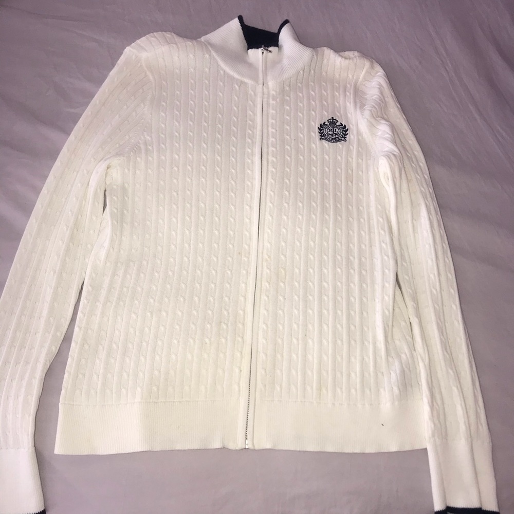 Ralph Lauren Sport Cable Zip Up Sweater